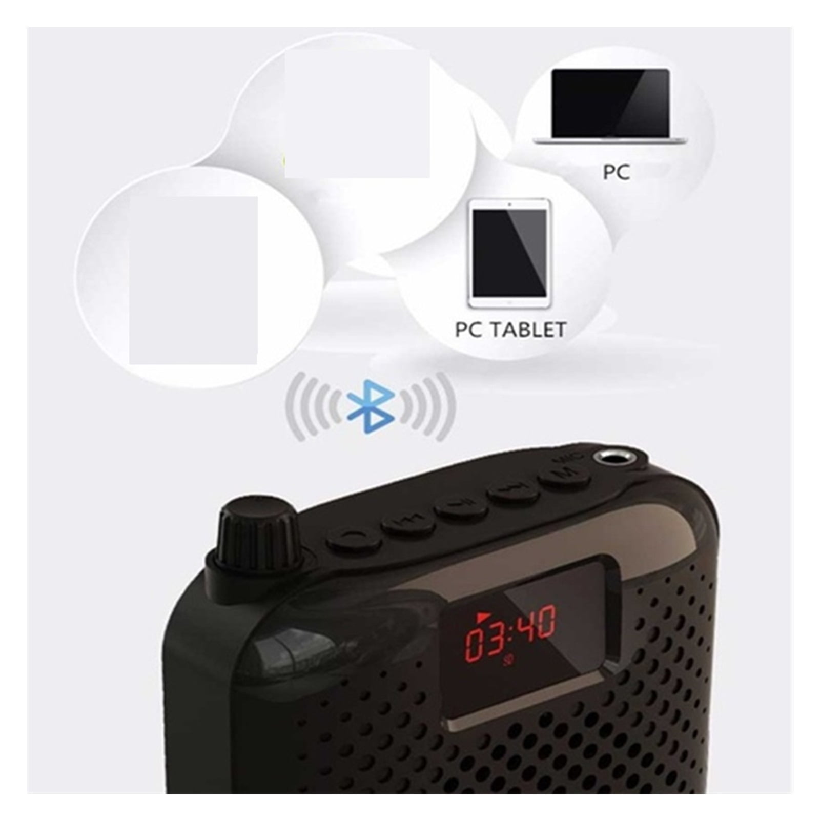 Microphone Loudspeaker Portable Auto Pairing Voice Amplifier Megaphone Speaker USB Charging Column ,Powerful&Original Sound
