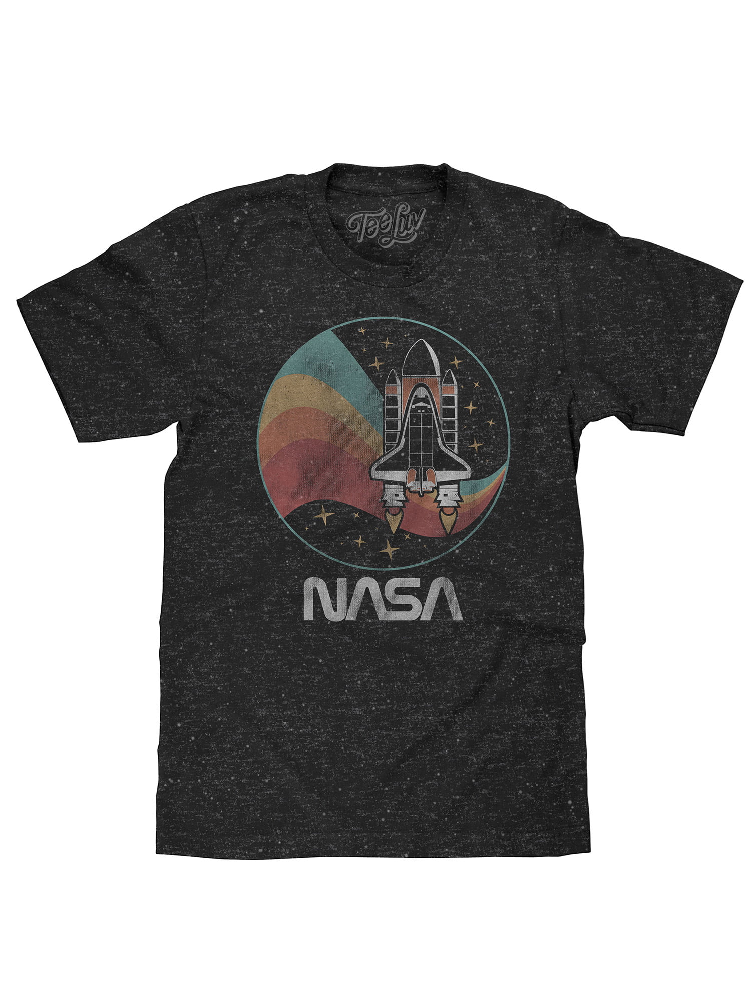 NASA RETRO SPACE SHUTTLE Vintage Style Licensed Adult Heather T-Shirt All Sizes