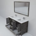 thumbnail image 6 of Jacques 60" W Distressed Grey Double Vanity, Cultured Marble Top, Faucet Set, & 58" Mirror, 6 of 8