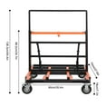 thumbnail image 5 of 2200lbs Upgrade Heavy Duty Folding Drywall Cart Adjustable Height Panel Dolly+4 Wheels, 5 of 19
