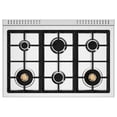thumbnail image 4 of Bertazzoni Her366bcfgmt Heritage 36" Wide 5.9 Cu. Ft. Free Standing Gas Range - Stainless, 4 of 5