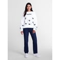 thumbnail image 2 of Halloween Women's Hey Boo Graphic Sweatshirt with Long Sleeves, Sizes XXS-XXL, 2 of 5