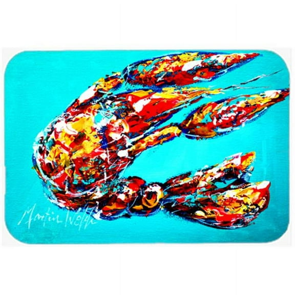 Carolines Treasures Lucy the Crawfish in blue Mouse Pad
