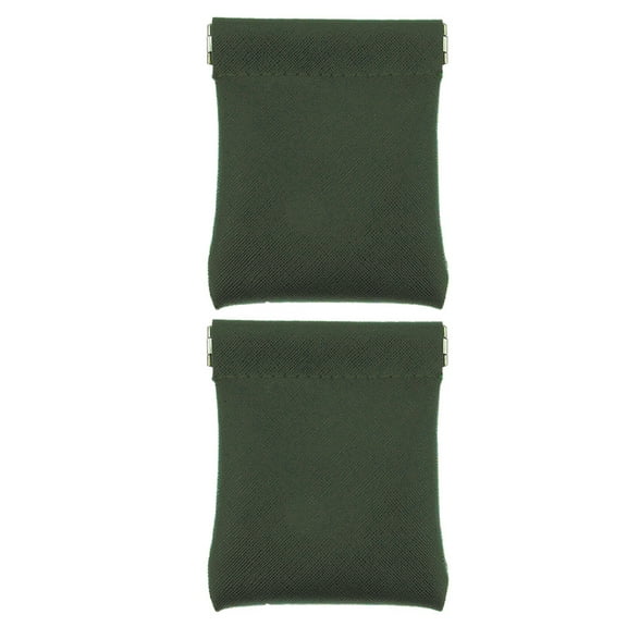 2Pcs Leather Change Purse Multi-purpose Small Change Wallet Money Coins Organizer