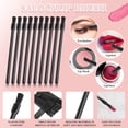 thumbnail image 4 of 50 Pcs Disposable Lip Brushes Nail Polish Brushes Lip Gloss Applicators Lipstick Wands Makeup Cosmetic Tools, Black, 4 of 5