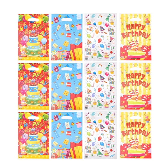 GASTROPOD 40pcs Birthday Party Favor Bags Gift Bags Goodies Bags Plastic Handheld Bags