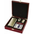 thumbnail image 2 of Rosewood Finish Flask Gift Set, 2 of 3