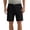Black-02, variant on Mens Cotton Linen Shorts Elastic Waist Drawstring Casual Shorts with Pockets Summer Clothes