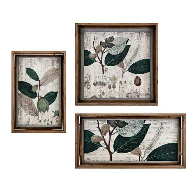IMAX 64550-3 Gavin Décoration Murale&44; Vert - Lot de 3