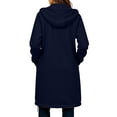 thumbnail image 6 of Women's Loose Fit Fleece Lined Winter Hooded Full Zip Long Sleeve Jacket Coat Casual Warm Outwear | CSEONE,Navy S, 6 of 8