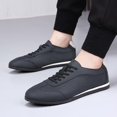 thumbnail image 7 of Men's Lace-Up Color Block Leather Retro Casual Sneakers, 7 of 7