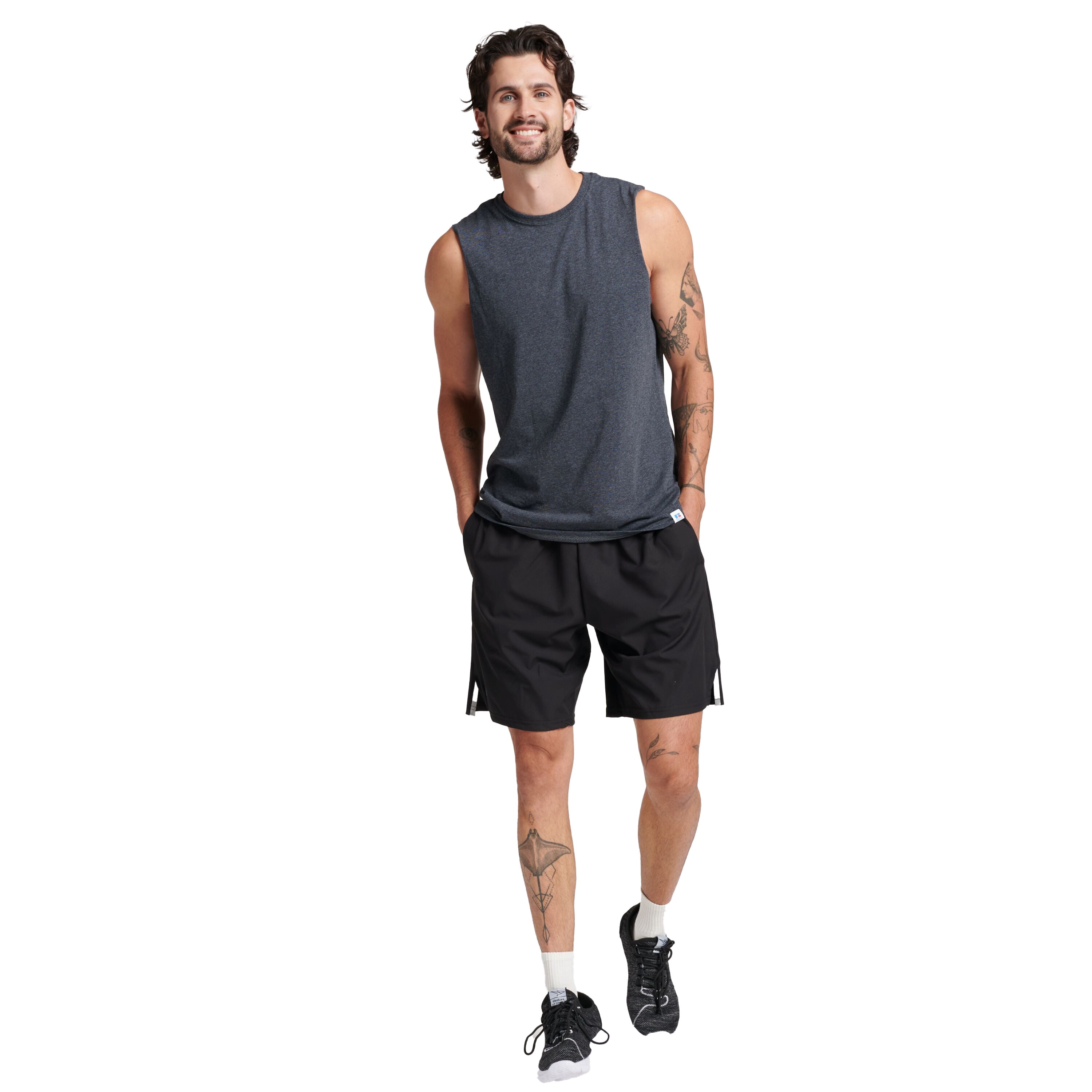 Russell Athletic Men's Dri-Power Cotton Performance Muscle Shirt with Moisture Wicking, Sizes S-4XL