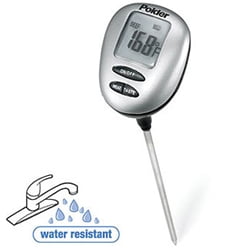 Polder Speed-Read Instant Read Thermometer with Presets, Silver