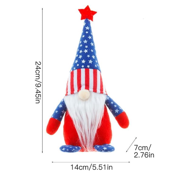 Moocorvic 4th of July Decorations Red White And Blue Decorations Independence Day Gnome Decorations Patriotic Decorations American Veterans Day Gift for Yard,Garden,Holiday,Party Decor
