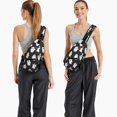 thumbnail image 6 of Sling Backpack,Halloween Cute Ghosts Pattern Sling Bag with Water Bottle Holder,Waterproof Sling Bag for Men/Women with Headphone Jack for Hiking,Travel, 6 of 6