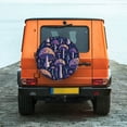 thumbnail image 6 of Yiaed Floral Hippie Mushrooms Print Tire Wheel Cover, Waterproof Spare Tire Cover Fit for Jeep, Truck,Trailer, RV, SUV, Camper and Most Vehicle-15 inch, 6 of 6