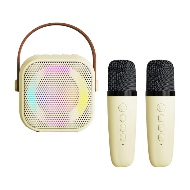 Mini máquina de Karaoke Baoblaze juguete de Karaoke con altavoz Bluetooth Beige