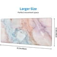 thumbnail image 5 of Pink Marble Pink Mouse pad for Desk Cute Pink Desk Accessories, Large Desk Mat Large Mouse Pad,Keyboard pad Laptop mat(31.5x11.8in) Laptop Protector Computer Accessories Cute Pink Desk mat, 5 of 6
