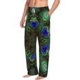 thumbnail image 6 of Susaid Peacock Feathers Print Mens Pajama Pants Set Sleep & Lounge Pants, PJ Bottoms with Pockets and Button Fly-XX-Large, 6 of 6