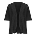thumbnail image 5 of Jinhomg Lightweight Summer Cardigan for Women Trendy Hollow Out Eyelet Shrugs Casual Comfy Short Sleeve Open Front Cover Ups Black XXL, 5 of 7