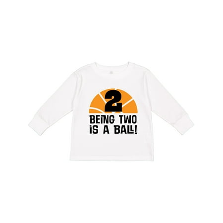

Inktastic 2nd Birthday Basketball Sports Boys Gift Toddler Boy or Toddler Girl Long Sleeve T-Shirt