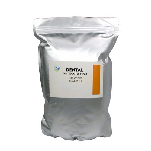 3 LB - White Dental Lab Plaster for Dental Cast Fabrication, Dental Study Model, Casting Replicas -3 lb. Dental Plaster White Type II Regular Set Model Stones Used in Dental Lab, A
