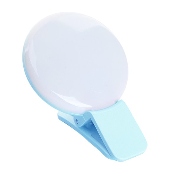 Maoww Mobile Phone LED Flash Light Beauty Fill Lamp 3 Block Enhancing Modes Selfie Ring Light,Blue