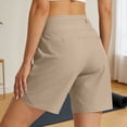 thumbnail image 6 of Lmueinov Women's 7" Athletic Running Long Shorts Workout Hiking Shorts Quick Dry High Waisted Active Zipper Pocket, 2026 Summer Trendy, 6 of 7