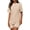 Beige, variant on Women's Two Piece Matching Lounge Sets Summer Casual Tops Short Sleeve Shirts Shorts Travel Airport Outfits