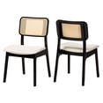 thumbnail image 2 of Baxton Studio Ballerina Rattan BOHO Dining Sets, 5-Piece, Black, 2 of 10