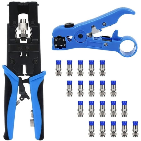 Compression Tool Coax Cable Crimper Kit,multifunctional Compression 