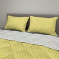 thumbnail image 2 of Yellow Comforter & Sham Bedding Set, Circles in Squares Dots Like Patterned Modern Cool Geometric Print, 3 pcs Duvet Set Microfiber Filling Quilt, 5 Sizes, Yellow and White, by Ambesonne, 2 of 4