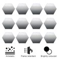 thumbnail image 3 of ODOMY 12Pcs / Set 3D Hexagon Acrylic Mirror Wall Stickers Diy Wall Stickers Living Room Room Mirrored Decorative Stickers, 3 of 8