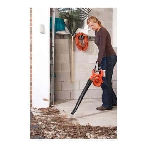 BLACK+DECKER 40V Cordless Leaf Blower Kit, 120 mph Air Speed, 6-Speed Dial,  Built-In Scraper, With Collection Bag, Battery and Charger Included