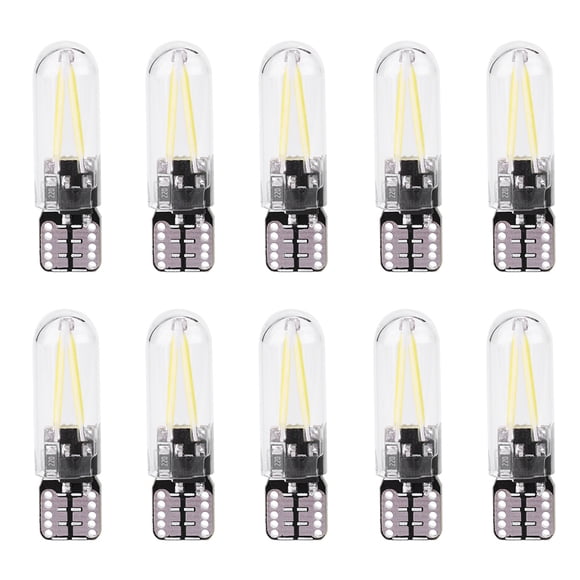 T10 LED Bulbs, T10 COB Lamp DC 12V 2.3W 6000K Color Temp 10PCS Total For Auto