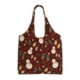thumbnail image 1 of XMXT Canvas Tote Bag for Women, Cartoon Snowman Gloves Pattern Large Reusable Shopping Bags, Multicolor, 1 of 7
