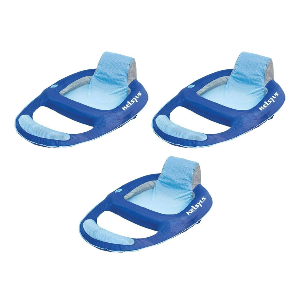Kelsyus 80014 Floating Pool Lounger Inflatable Chair w/ Cup Holder (3