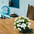 thumbnail image 7 of 4 Pcs Artificial Flowers Outdoor Impatiens Silk Impatiens Flowers 15.74" White Faux Flowers Impatiens Bushes UV Resistant Artificial Impatiens for Pot Patio Lawn Garden Hanging Basket Porch Decor, 7 of 7