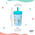 thumbnail image 6 of Zak Designs 12oz Bluey Kids Straw Tumbler, Stainless Steel Vacuum Insulated Kincaid Tumbler with Silicone Straw Utilizing Leak-Proof Valve, Travel Straw Tumbler, 6 of 10
