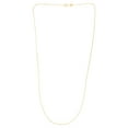 thumbnail image 2 of JewelStop 14k Yellow Gold 0.6mm Shiny Classic Box Chain Necklace with Spring Ring Clasp, 20" - 1.05gr., 2 of 6