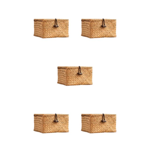 Naiovety Contenedor de fibra fácil de ubicar con tapa - Seguro para el hogar Aula Oficina Amplia aplicación Gran capacidad 20 * 20 * 11 CM Type2 NO2