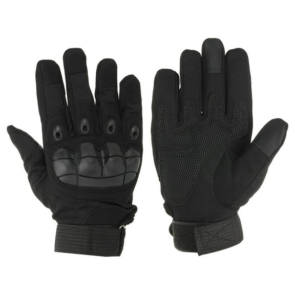 Uxcell Motorcycle Gloves Outdoor Full Finger Gloves Touch Screen Breathable Workout Gloves Black, XL