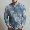 thumbnail image 4 of JGNGSHN Long Sleeve Shirts for Men, Regular-Fit Waffle Henley Tops Big & Tall Mens Gradient Fall Clothes, 4 of 4