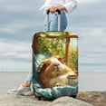 thumbnail image 3 of Lsque Lazy Home Style Guinea Pig Printed Luggage Cover, Travel Luggage Protector,Scratch and Dirt Resistant, Fits 18-32 Inch Luggage - Small, 3 of 9
