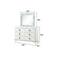 thumbnail image 4 of JERFIT White Modern Queen Bedroom Set with LED Lights, Upholstered Bed, Dresser, Mirror & Nightstand, 4-PC Wood Furniture Suite, 4 of 10