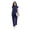 Navy, variant on Women's Scrub Set - Stretch Mandarin Collar Top & Elastic Waist Pants, Professional Medical Nursing Uniforms with Multi-Pocket Design