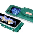 thumbnail image 4 of for Samsung Galaxy Z Flip 6 Case with Card Slots, [Crossbody Strap] [RFID Blocking] Women Girls PU Leather Wallet Case Lanyard Crossbody Bag Phone Case for Samsung Galaxy Z Flip 6,Green, 4 of 10