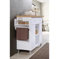 thumbnail image 2 of Contemporary Home Living 46.5" White Kitchen Island with Spice Rack and Towel Holder, 2 of 4
