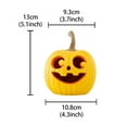 thumbnail image 3 of AKEGAMN "Halloween Resin Pumpkin Decor Cute Fall Tabletop Decorations Thanksgiving & Halloween Centerpiece Handmade Pumpkin Figurine For Home Decor" Handmade Design - Each pumpkin features intricate, 3 of 6