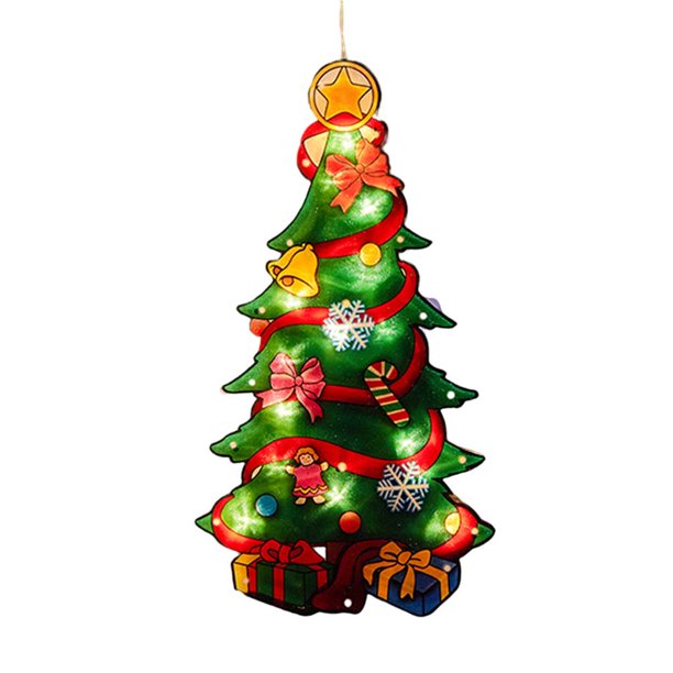 Moyic Lámpara LED de Papá Noel de Navidad con ventosa, decoración colgante, luces colgantes de ventana de Navidad, colgante para decoración de Kits de decoración para fiestas Numero 3 Moyic HA040435-03